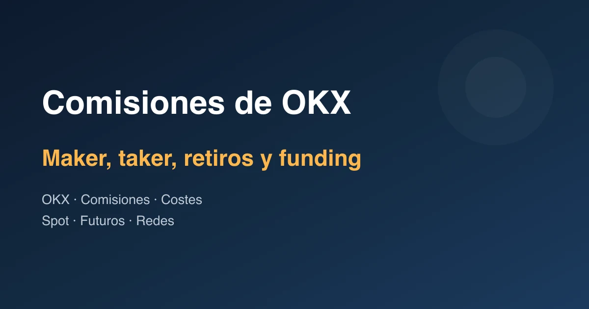 Comisiones de OKX: maker, taker, retiros y funding explicados