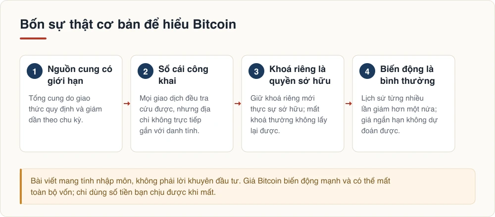 Bốn sự thật cơ bản để hiểu Bitcoin