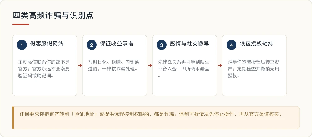 四类高频诈骗与识别点