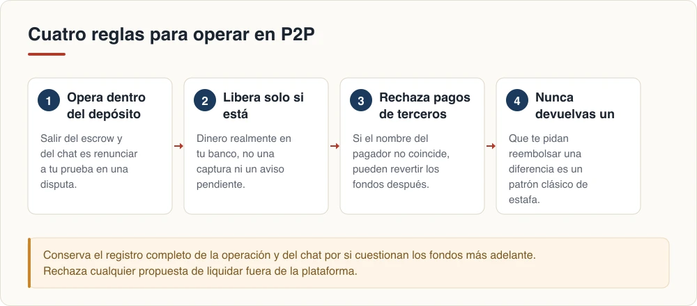 Cuatro reglas para operar en P2P