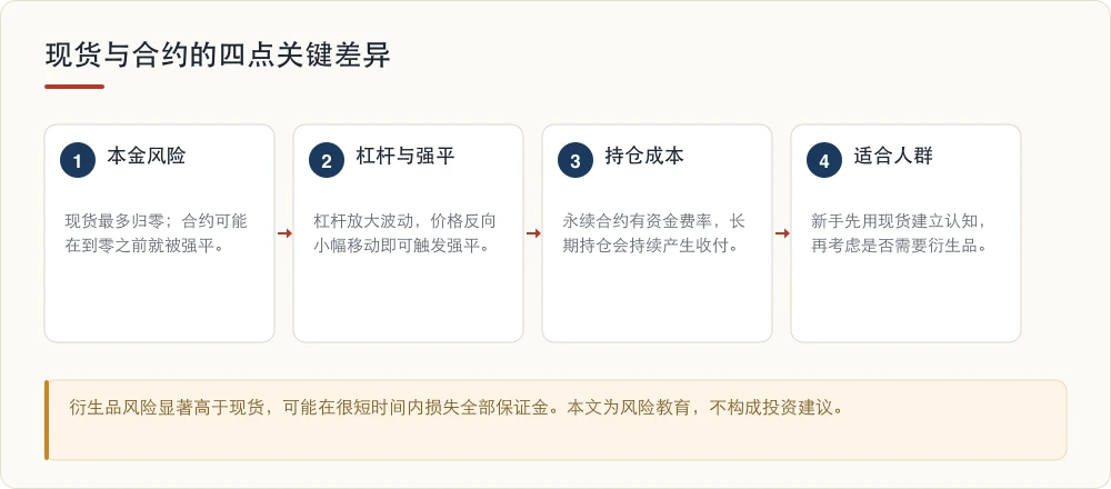 现货与合约的四点关键差异