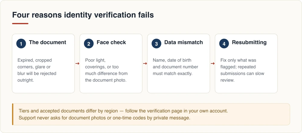 Four reasons identity verification fails